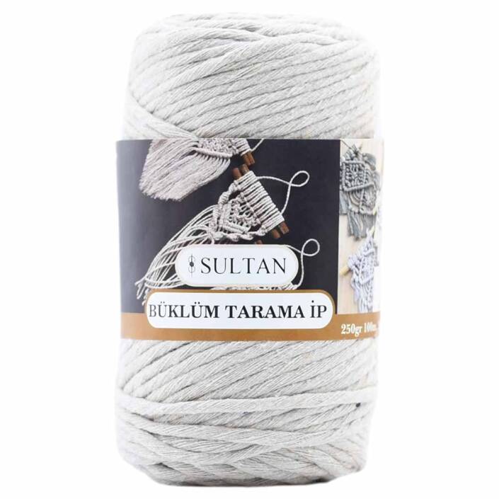 Büklüm Makrome Tarama İpi 03 Açık Bej ( 250 Gr ) - 1