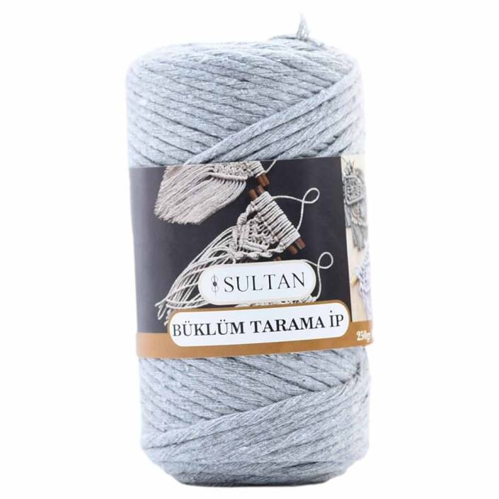 Büklüm Makrome Tarama İpi 05 Açık Gri ( 250 Gr ) - 1