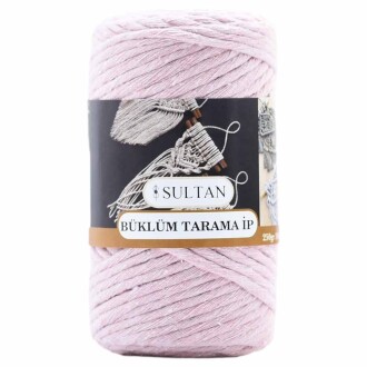 Büklüm Makrome Tarama İpi 07 Pudra ( 250 Gr ) - Sultan