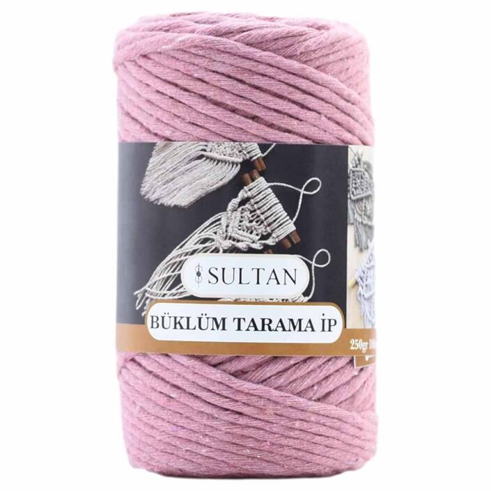 Büklüm Makrome Tarama İpi 09 Gül Kurusu ( 250 Gr ) - 1