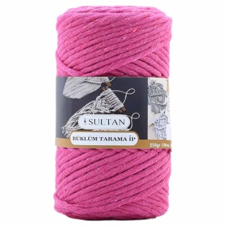 Büklüm Makrome Tarama İpi 11 Fuşya ( 250 Gr ) - Sultan