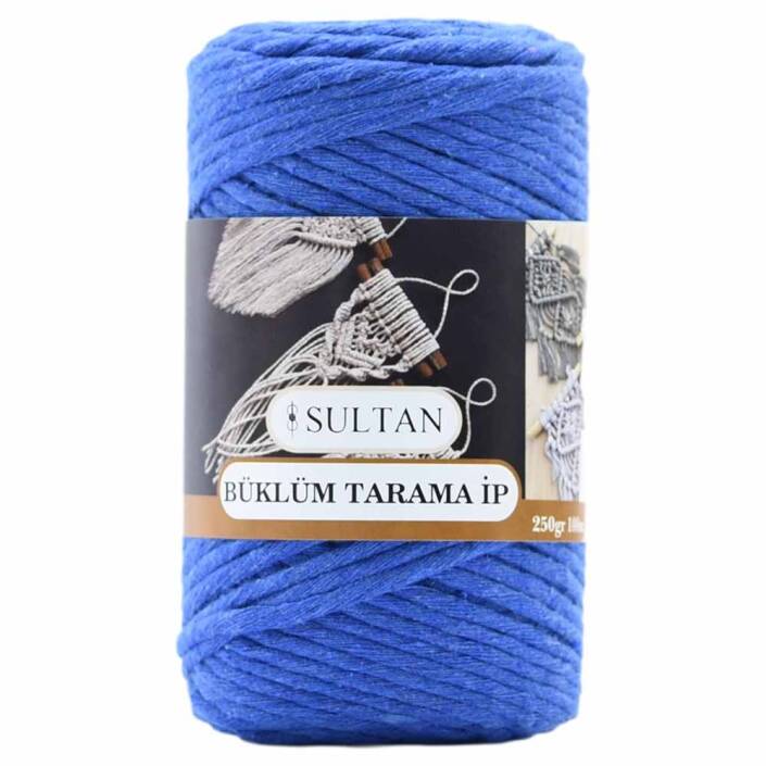 Büklüm Makrome Tarama İpi 16 Saks Mavisi ( 250 Gr ) - 1