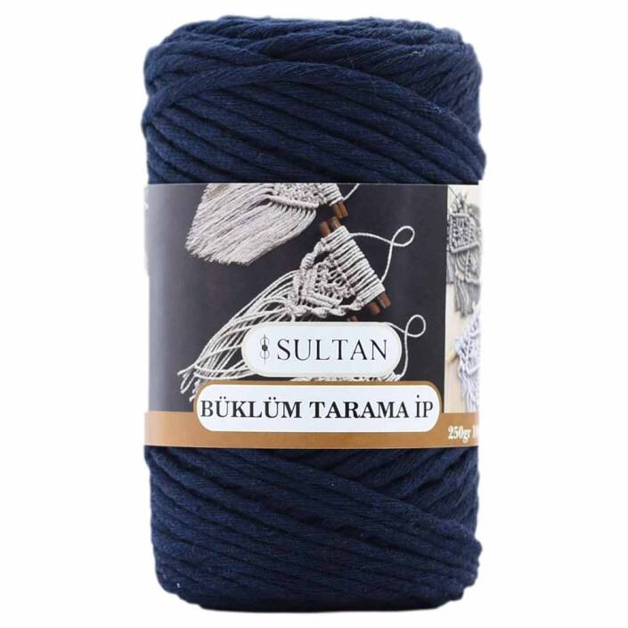 Büklüm Makrome Tarama İpi 19 Lacivert ( 250 Gr ) - 1