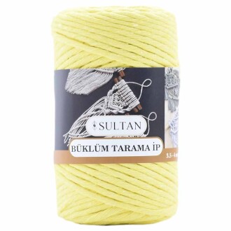 Büklüm Makrome Tarama İpi 20 Sarı ( 250 Gr ) - Sultan