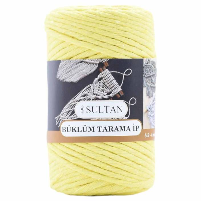 Büklüm Makrome Tarama İpi 20 Sarı ( 250 Gr ) - 1