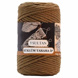 Büklüm Makrome Tarama İpi 22 Karamel ( 250 Gr ) - Sultan