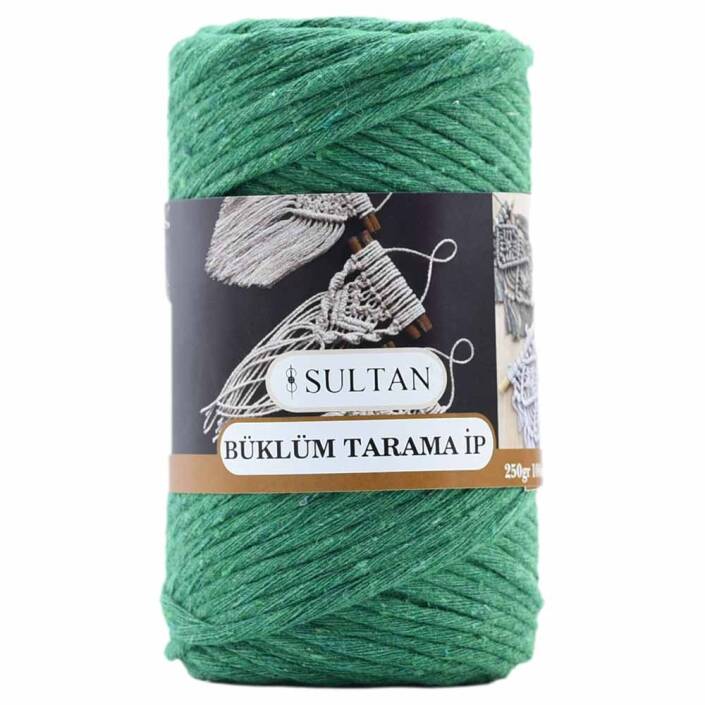 Büklüm Makrome Tarama İpi 28 Benetten Yeşil ( 250 Gr ) - 1