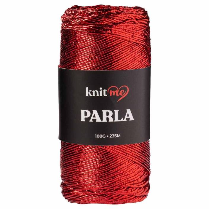 Knit Me Parla Simli İp ( 100 Gram ) Kırmızı - 1