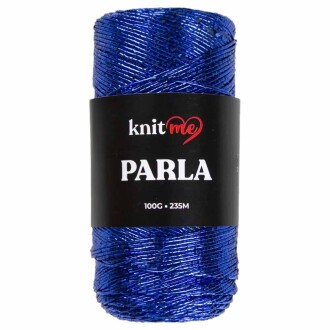 Knit Me Parla Simli İp ( 100 Gram ) Saks Mavisi - Knit Me