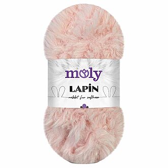Moly Lapin Tavşan Tüyü Örgü İpi S500 Pembe ( 100 Gram ) - Moly