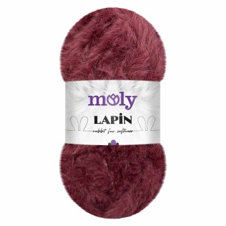 Moly Lapin Tavşan Tüyü Örgü İpi S6 Bordo ( 100 Gram ) - Moly