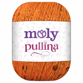 Moly Pullina Simli Örgü İpi ( 50 Gr ) 28 Turuncu - Moly