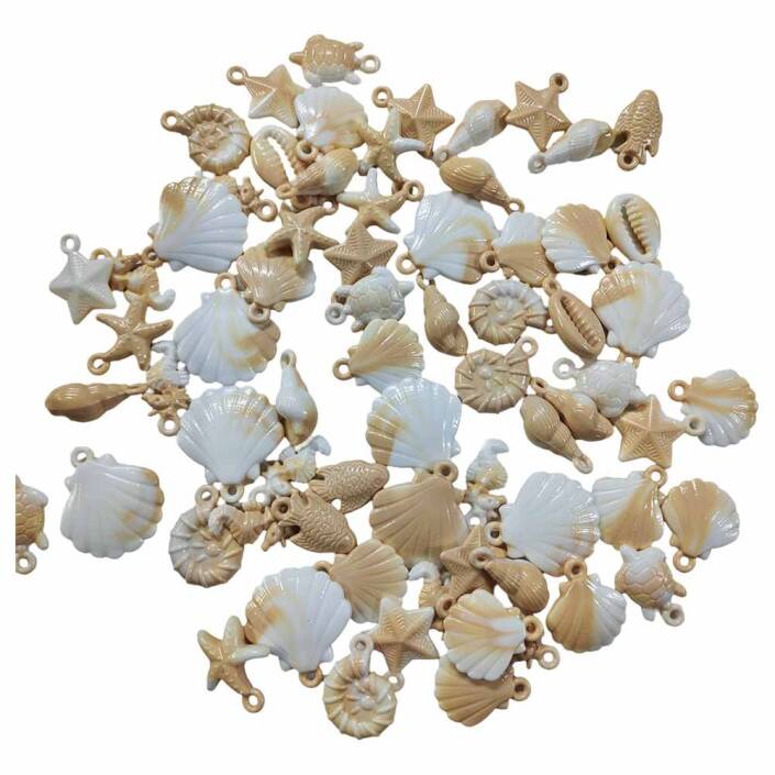 MR15 Deniz Figürlü Boncuk Krem Ebruli ( 100 Gram ) - 1