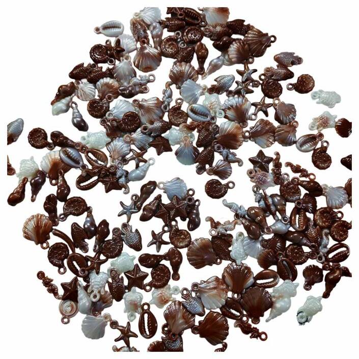 MR15 Deniz Figürlü Boncuk Taba Ebruli ( 100 Gram ) - 1