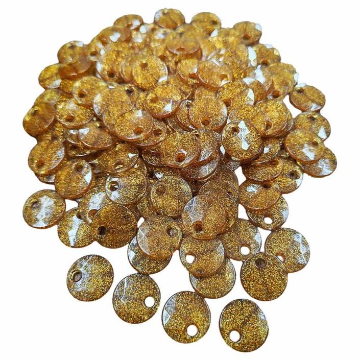 Sedef Görünümlü Plastil Pul ( 100 Gram ) Simli Altın - 1